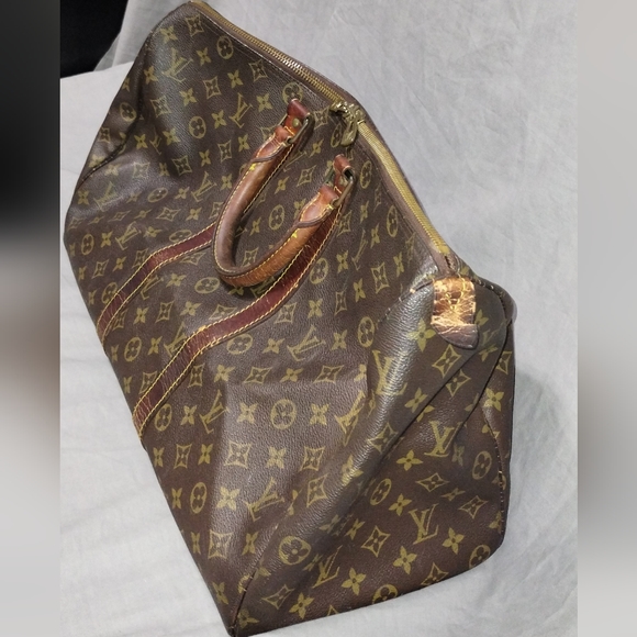 LOUIS VUITTON BROWN MONOGRAM LV BOSTON BAG SATCHEL LARGE BAG ~AUTHENTIC - Picture 7 of 16